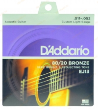Струны для акустической гитары D`addario EJ13 11-52